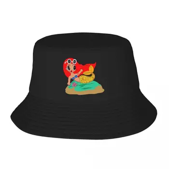 Sokak Karol G Küçük Denizkızı Kova Şapka Unisex Packable Kawaii Bob Şapka Seyahat Şapkalar