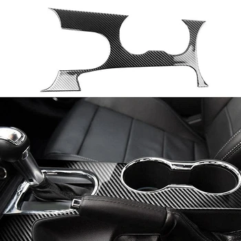 1 Adet Bardak Tutucu Kapak İç Merkezi Vites Paneli Karbon Fiber Ford Mustang 2015-2021 İçin