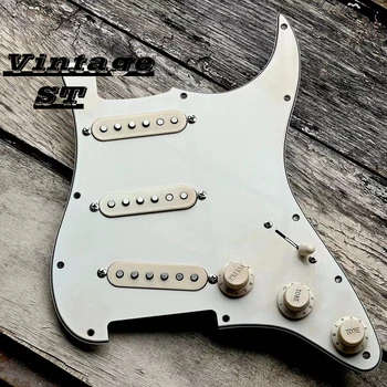 SSL1 Blues StratStyle Pikap Seti Yükleme Koruma SSS El Yapımı Alnico 5 Blues Rock ST için Uygun Elektro Gitar