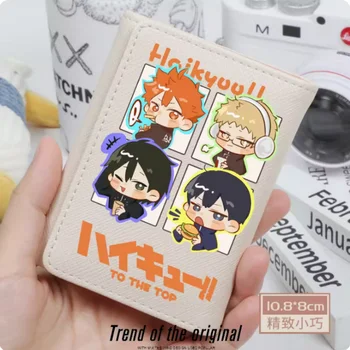 Anime Haikyuu!! Kei Tsukishima Moda Cüzdan PU Çanta Kart Sikke Çile Para Çantası Cosplay Hediye B407