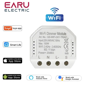 Akıllı WiFi led ışık Dimmer Kontrol Anahtarı Akıllı Yaşam Tuya APP Uzaktan Kumanda 1/2 Yollu Anahtarı Alexa Echo ile Çalışmak Google Ev