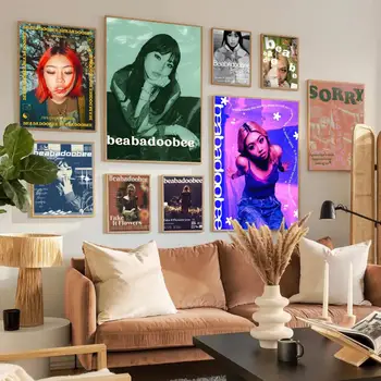 Şarkıcı Beabadoobee 'Sahte Çiçekler' Müzik Posteri Klasik Vintage Posterler Duvar Sanatı Retro Posterler Ev oda duvar dekoru