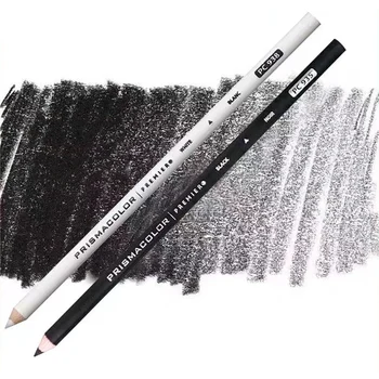 1/2 adet Prismacolor Renkli Kalem Siyah Beyaz Profesyonel Vurgulamak Eskiz kalemler Grafit Sanatçı Çizim Karıştırma