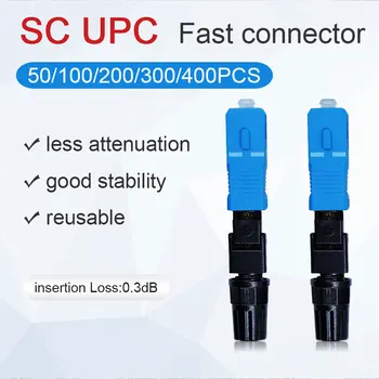 FTTH SC UPC Tek Modlu Fiber Optik Hızlı Bağlantı FTTH Fiber Optik Hızlı 58mm 0.3 db Alan Montajı Soğuk Bağlantı Aracı