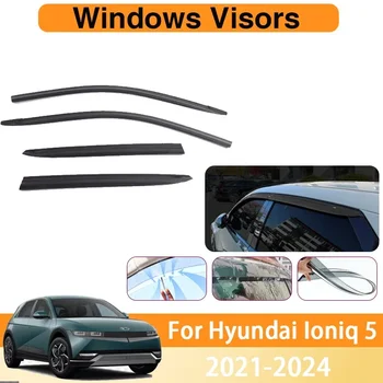 Araba Pencere Siperliği Hyundai Ionıq 5 2022 Aksesuarları 2021 2023 2024 4 ADET Yağmur Geçirmez Deflector Ön Cam Setleri Araba Aksesuarları