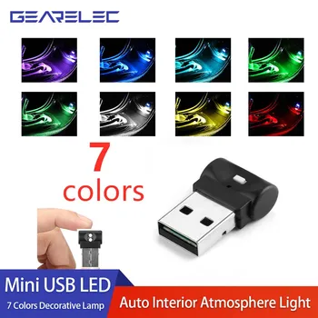 Mini USB LED araba ışık oto iç atmosfer ışığı dekoratif boyutu 18 