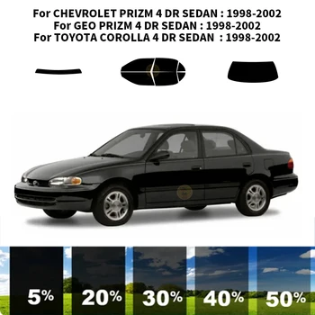 Önceden kesilmiş nanoceramics araba UV Pencere Tonu Kiti Otomotiv Cam Filmi İçin CHEVROLET PRİZM 4 DR SEDAN 1998-2002