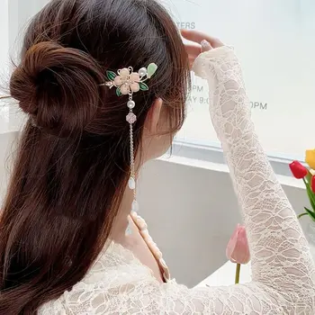 Saç Tasarım Aracı İnci Püskül Cheongsam Çin Tarzı Şapkalar Antik Stil Saç Tokası Hanfu Saç Sopa Metal Saç Tokası