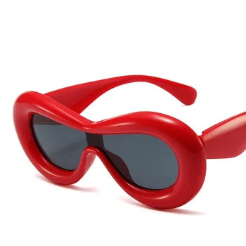 Yeni Oval Güneş Gözlüğü Erkekler Kadınlar için 2024 Moda Retro Marka Tasarım Shades Gözlük Kadın Şeker Renk Gözlüğü güneş gözlüğü
