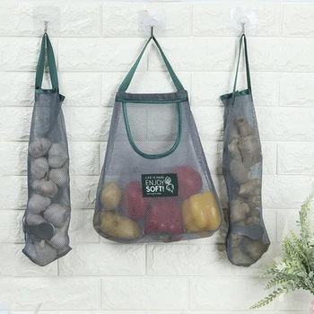 Çok fonksiyonlu Meyve Sebze Asılı Çanta Zencefil Sarımsak saklama çantası Kullanımlık Büyük Kapasiteli Alışveriş Çantaları