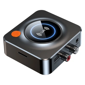 NFC Bluetooth 5.1 Ses Alıcısı 3.5 Mm AUX RCA Stereo Müzik Kablosuz Adaptör araba hoparlörü Kiti TF Kart Oynatma