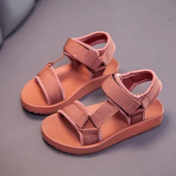 Çocuk Erkek Kız Minimalist Sandalet Çocuk Öğrenciler düz renk Ayakkabı kaymaz Yumuşak Alt Rahat Çocuk Erkek Kız Ayakkabı
