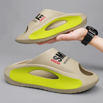 Yazlık terlik Erkekler Kadınlar EVA Yumuşak Alt Kapalı Ev Slaytlar sandalet ışık plaj ayakkabısı Erkek Terlik Flip Flop Büyük Boy 45