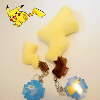 Pokemon Pikachu Sevimli Kuyruk Anahtarlık Anime Peluş Şekil Anahtarlık Bebek Kolye Çanta Aksesuarları Bebek Anahtarlık doğum günü hediyesi Hediye