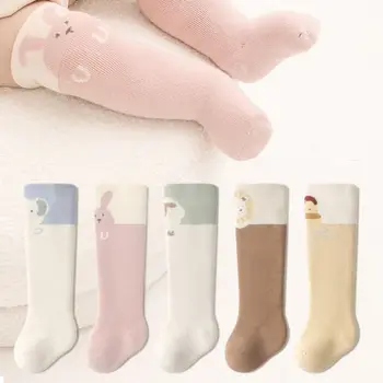 Karikatür Bebek Diz Üzerinde Çorap Sevimli Sonbahar ve Kış Bebek Çorap Bebek Çorap Kore Tarzı Yumuşak Bebek bacak ısıtıcısı Kızlar