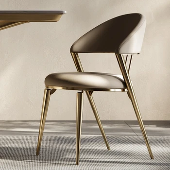 Iskandinav Metal Mutfak yemek sandalyeleri Oturma Odası Cafe Ergonomik yemek sandalyeleri Restoran Modern Cadeira Ev Mobilyaları MR50DC