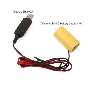 Gidericiler Kablo Evrensel Tip-C USB LR14 C Yanlış Pil Güç Kablosu Uzatma Kablosu Yerine 3 adet LR14 C Piller