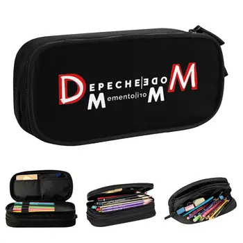 Depeches Modu Kalem Kutuları Yaratıcı Pop Rock Kalem Kalem Çantaları Öğrenci Büyük Kapasiteli Okul Malzemeleri Hediyeler Pencilcases
