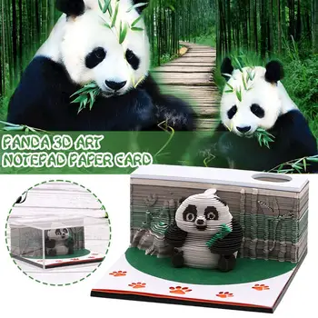 1 Adet Sevimli Panda 3d Yapışkan Notlar Kawaii Hayvan Not Defteri Panda Tedarik Kırtasiye Ofis İmi Okul Memo Pedleri I3y8