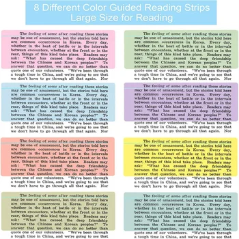 8 Adet Şeffaf Yer İmi Kılavuz Kartı Vurgulamak Şerit Renkli Okuma Yardımcıları Görsel Stresi Azaltmak Plastik Renk Yerleşimi Öğretmen