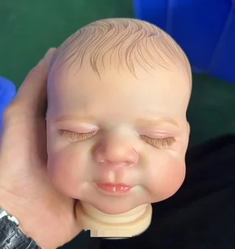 19 inç Zaten Boyalı Yeniden Doğmuş Bebek Kitleri Ölçekli Uyku Bebek 3D Boyama Cilt Görünür Damarlar Bez Vücut ve Gözler Dahil