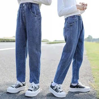 2023 Kore Bahar Sonbahar Çocuk spor pantolonları çocuk pantolonu Yürümeye Başlayan Sweatpants Temel Kızlar kot pantolon Çocuk Pantolon
