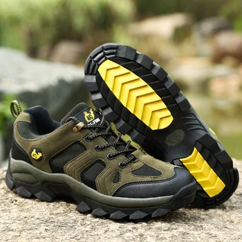 Büyük Boy 47 yürüyüş botları Erkekler Sonbahar Kış Kaymaz Dağ Tırmanma Ayakkabıları Kadın Ayak Bileği Trekking Çizme Açık Ayakkabı