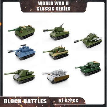 WW2 Tankı Yapı Taşları Plastik Panzer Modelleri Kitleri Askeri Oyuncak Erkek Yetişkinler için Hediye