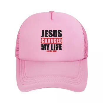 Kişiye özel Mesih İsa Hayatımı Değiştirdi beyzbol şapkası Erkekler Kadınlar için Nefes alabilen şoför şapkası Spor