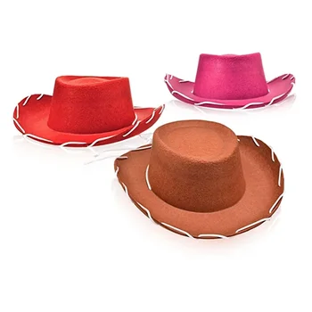 Kadınlar Bekarlığa Veda Partisi Batı Geniş kenarlı Kablolu kovboy şapkası Moda Cosplay Sahne Mutlu Doğum Günü Partisi Dekoru Erkekler Kadınlar İçin