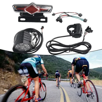 Led ışık Seti Ebike Parçaları DK336 Anahtarı Elektrikli Bisiklet Aksesuarları Ön ışık Arka Lambası E-bisiklet Güçlendirme Dayanıklı