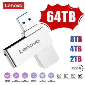 Lenovo USB flash sürücü 64TB 16TB 8TB USB3.0 Kalem Sürücü Taşınabilir Depolama Memory Stick Depolama Aygıtı Flash Disk Ps4 Ps5 Dizüstü Bilgisayar