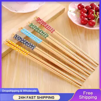 Klasik ahşap chopstickler Güvenlik Ve Sağlık Bambu mutfak gereçleri Sofra Bambu Çubuklarını Sağlık Yetişkinler Servis Çubuklarını