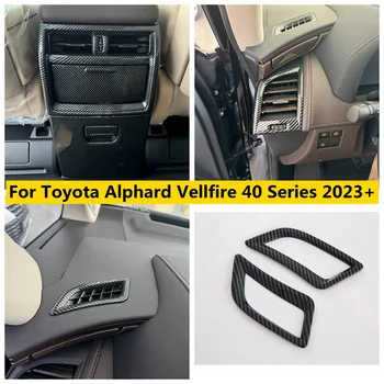 Dashboard Ön Arka Klima Çıkışı AC Vent Kapak Trim Toyota İçin Fit Alphard Vellfire 40 Serisi 2023 2024 Aksesuarları