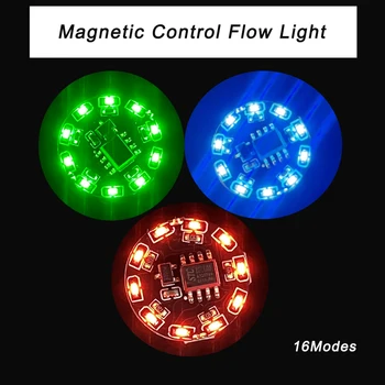 1 Adet 16 Modları Manyetik kontrol akış ışık anahtarlama manyetik kontrol Led lamba robotlar oyuncaklar Dıy Modeli yapımı için Pil Yok