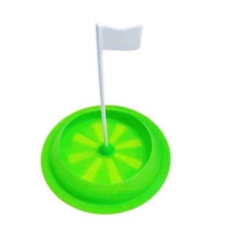Golf Pratik Delik Kupası Golf vuruş Bardak Tüm Yön Yumuşak Kauçuk Hedef Bayrak Golf Delik Kupası Eğitim Yardımları