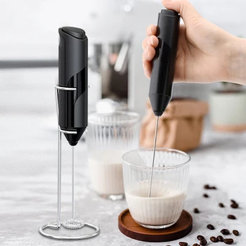 Yeni Elektrikli süt köpürtücü El Yumurta Çırpıcı Süt Kahve Karıştırıcı Köpürtücü Makinesi Mutfak Çırpma Aracı Paslanmaz Çelik Mini Karıştırıcı