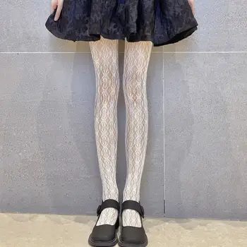 Moda Delikli Dikişsiz Nefes Lolita Kadın Seksi Tayt Kızlar balık ağı külotlu çorap Jakarlı Çorap Kadınlar İçin Hediye