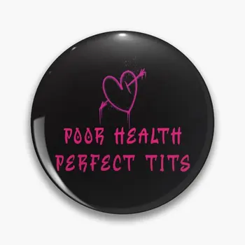 Kötü Sağlık Mükemmel Göğüsler Yumuşak Düğme Pin Yaka Rozeti Karikatür Takı Hediye Yaka Pin Sevimli Şapka Elbise Komik Dekor Kadın Broş
