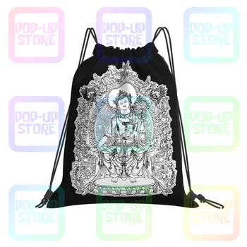 Buda Budist Kung Fu Shaolin Keşiş Tanrı İpli Çanta spor çanta Sırt Çantası Softback alışveriş çantası Açık Koşu