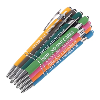 10 Adet İlham Sloganı Kalem Güzel Nokta Jel Kalemler Atletik Seti İlginç Yazma Kalem jel mürekkep kalemi Tükenmez Kalem