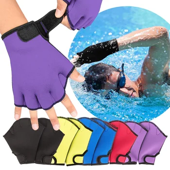 Yüzme Eğitimi Eldivenleri Su Geçirmez Örgü Yüzmek Eldiven Palet Dalış Sörf Havuzu Egzersiz Yüzme Direnci Eldivenleri Aqua Fitness