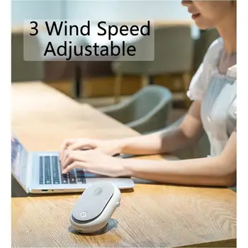 Taşınabilir Asılı Boyun Fanı Giyilebilir Kişisel vantilatör aküsü Powered Usb Şarj Edilebilir 3 Hız Mini El Soğutma Fanı