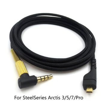 Kablo kordonu Kulaklık Değiştirme 3.5 mm 2M Uzun 78 inç Arctis 3 5 7 oyun kulaklığı Kablo Uzatma Kablosu