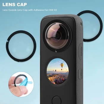 Lens Muhafızları Kamera Vücut Yapışkan Koruyucu Kapak Kitleri Lens Kapağı için Yapıştırıcı ile Insta 360 BİR X2