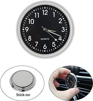 Araba Saat Mini Aydınlık Otomobiller Dahili 40mm Stick-On İzle Mekaniği Kuvars Saatler Oto Süsleme Dijital Saat