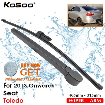 KOSOO Otomatik Arka Bıçak Seat Toledo Için, 405mm 2013 Sonrası Arka Cam cam sileceği Bıçakları Kol, araba Styling Aksesuarları