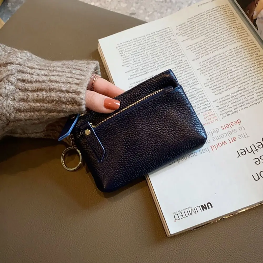 Basit Anahtarlık İle Kızlar İçin Deri Fermuar Değişim Çantalar kart tutucu Kadın bozuk para cüzdanı Küçük Çanta Cüzdan Kore Para Çantası