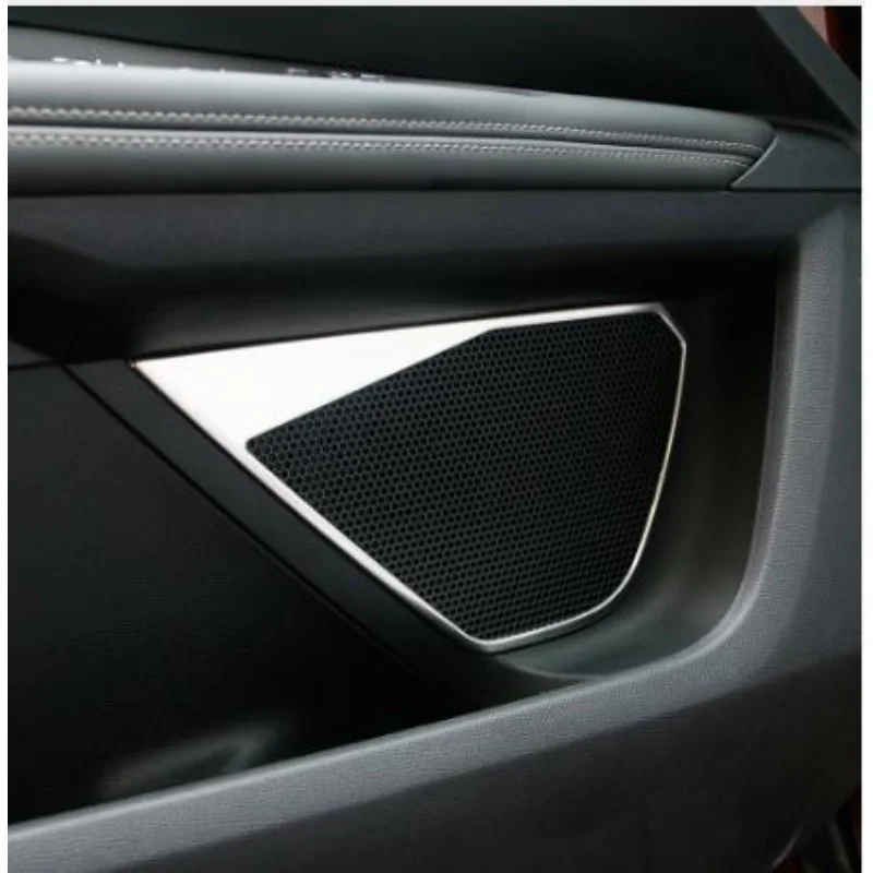Fit 2017 Peugeot 3008 GT Aksesuarları Paslanmaz Çelik Araba Kapı Hoparlör Dekoratif Halka Kapak Araba Styling İç Krom