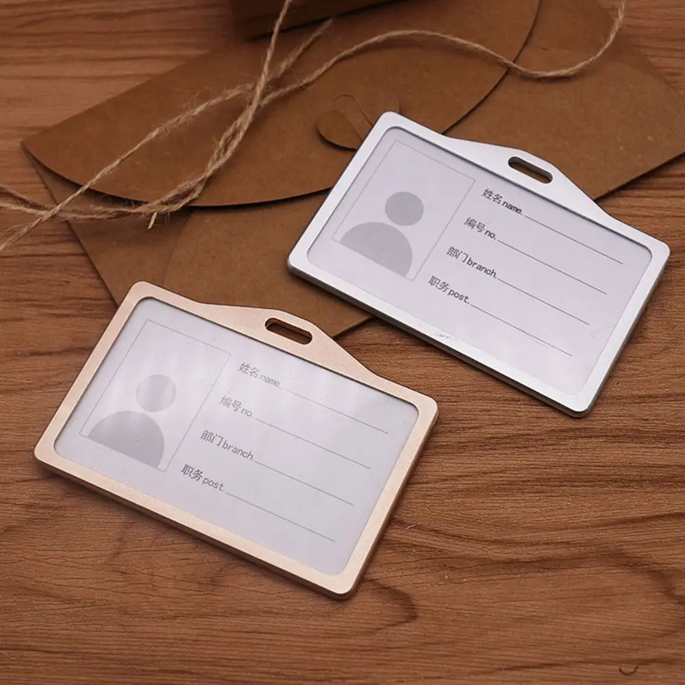 Çift taraflı İş Kimlik Çantası Ofis Malzemeleri Aksesuarları İsim Kapağı İsim Etiketi Tutucu kart tutucu Dikey Kart Kapağı
